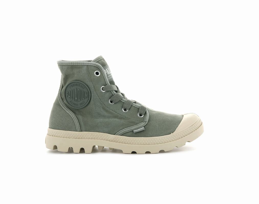 Palladium Pampa Hi Women's Boots Green (DHGE85430)